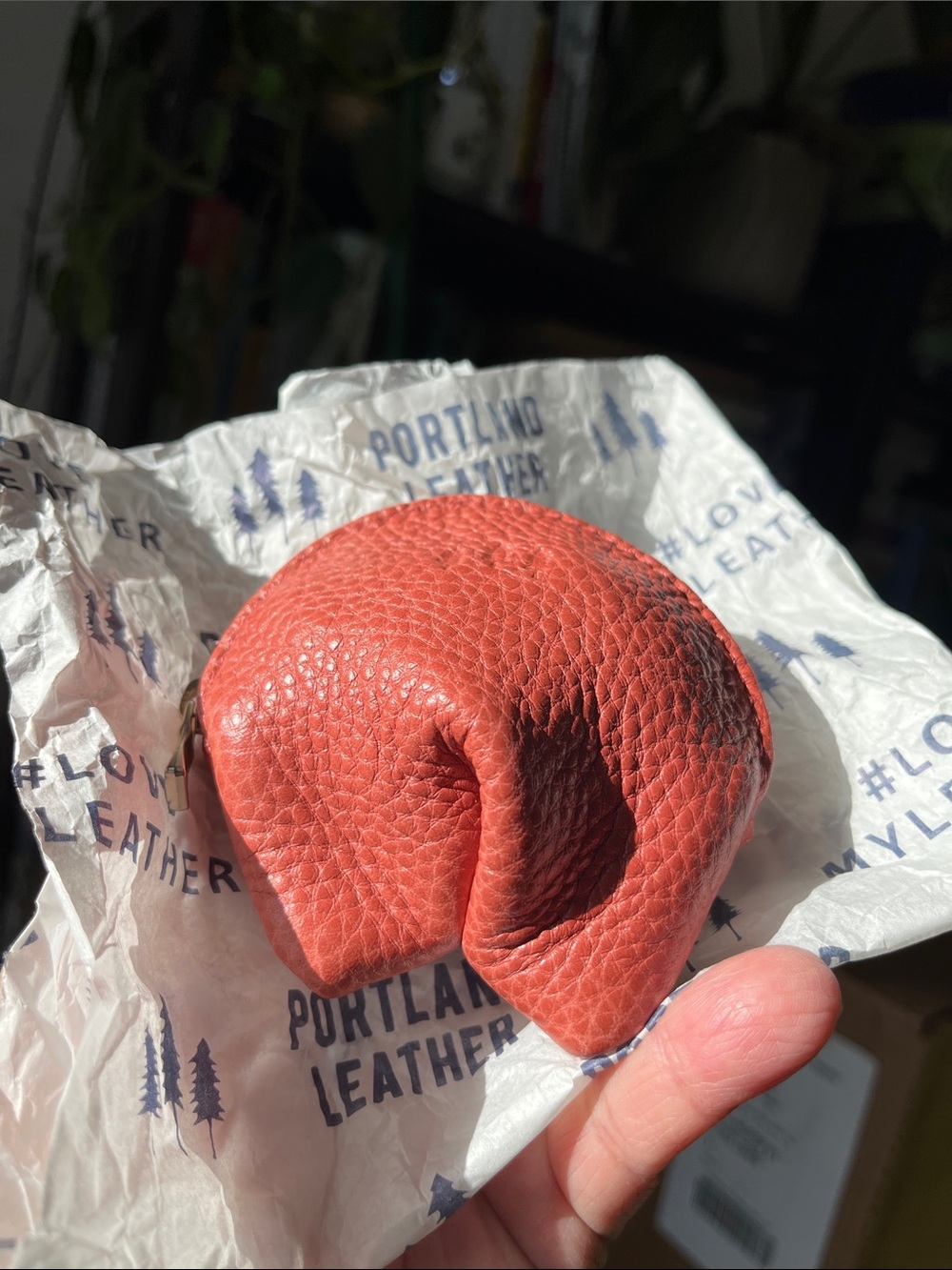 Portland Leather Goods Fortune Cookie  Pouch - Watermelon - Picture 3 of 6